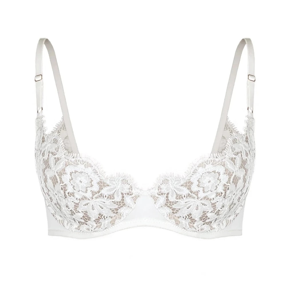 Frisson Lace Demi-Bra-Crystal