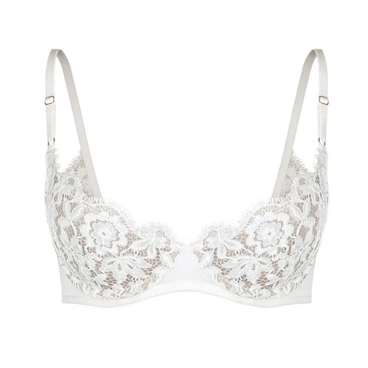 Frisson Lace Demi-Bra-Crystal