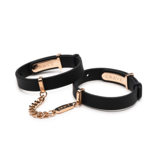 ID Cuffs- Black/Rose Gold